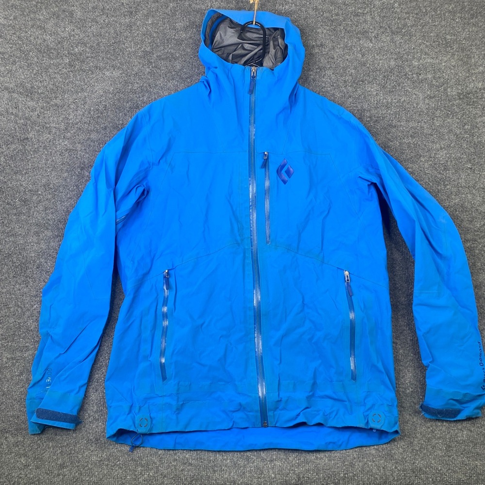 Black Diamond Sharp End Shell Gore-Tex Pro Jacket Mens Large Blue Hardshell